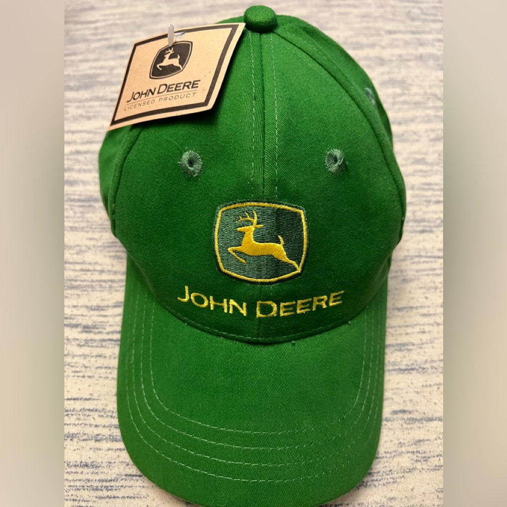 NWT One Size John Deere Wool Adjustable Green Hat Men’s Unisex Free Ship
